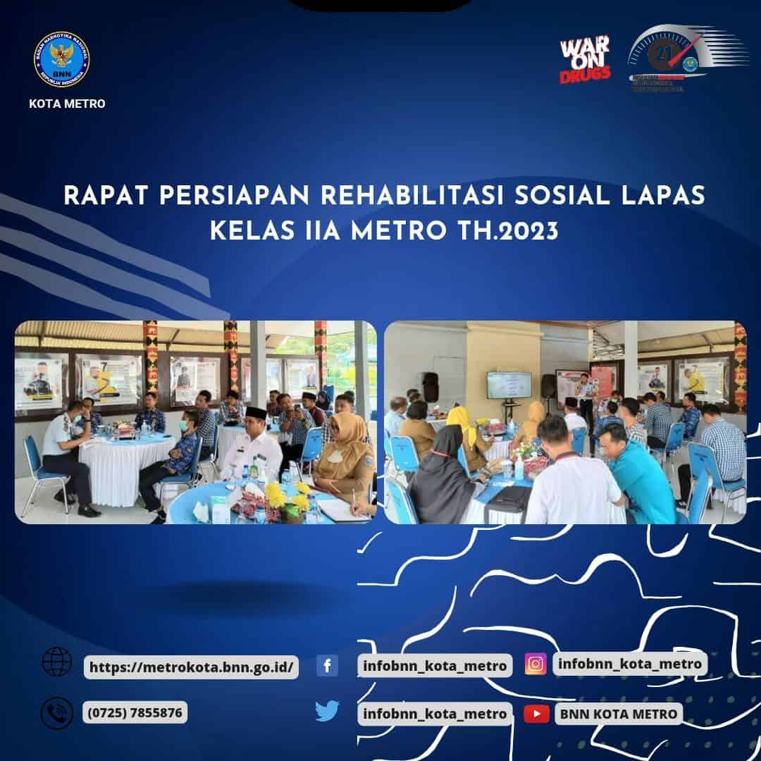 RAPAT PERSIAPAN REHABILITASI SOSIAL DI LAPAS KELAS 2 A METRO TAHUN 2023