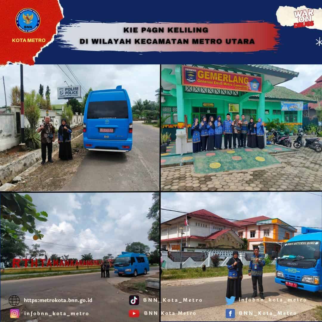 KEGIATAN PENYULUHAN/KIE P4GN KELILING DI WILAYAH KELURAHAN KARANGREJO, KECAMATAN METRO UTARA, KOTA METRO