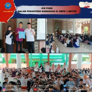 KIE P4GN DALAM KEGIATAN PESANTREN KILAT RAMADHAN SMA NEGERI 6 METRO