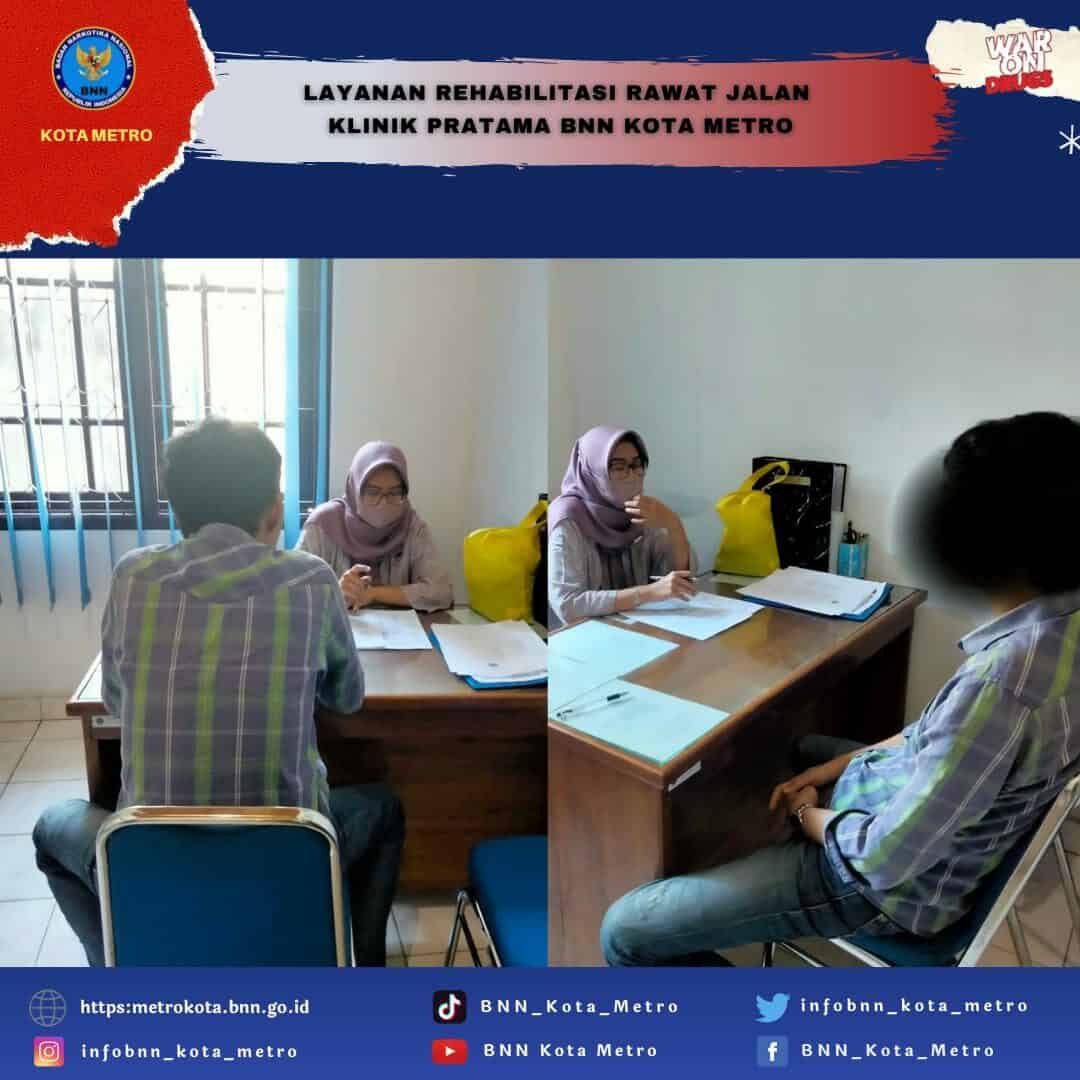 LAYANAN REHABILITASI RAWAT JALAN KLINIK PRATAMA BNN KOTA METRO LAYANAN REHABILITASI RAWAT JALAN KLINIK PRATAMA BNN KOTA METRO