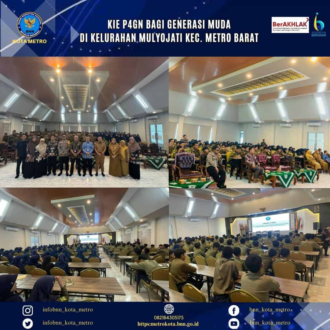 KIE P4GN DALAM KEGIATAN SOSIALISASI BAHAYA NARKOBA BAGI GENERASI MUDA DAN PELAJAR DI LINGKUNGAN KAMPUS STMIK DHARMA WACANA METRO DAN SMP MUHAMMADIYAH AHMAD DAHLAN, KELURAHAN MULYOJATI, METRO BARAT SEBAGAI IMPLEMENTASI INPRES NOMOR 2 TAHUN 2020 TENTANG RAN PGN TAHUN 2020-2024 *KIE P4GN DALAM KEGIATAN SOSIALISASI BAHAYA NARKOBA BAGI GENERASI MUDA DAN PELAJAR DI LINGKUNGAN KAMPUS STMIK DHARMA WACANA METRO DAN SMP MUHAMMADIYAH AHMAD DAHLAN, KELURAHAN MULYOJATI, METRO BARAT SEBAGAI IMPLEMENTASI INPRES NOMOR 2 TAHUN 2020 TENTANG RAN PGN TAHUN 2020-2024