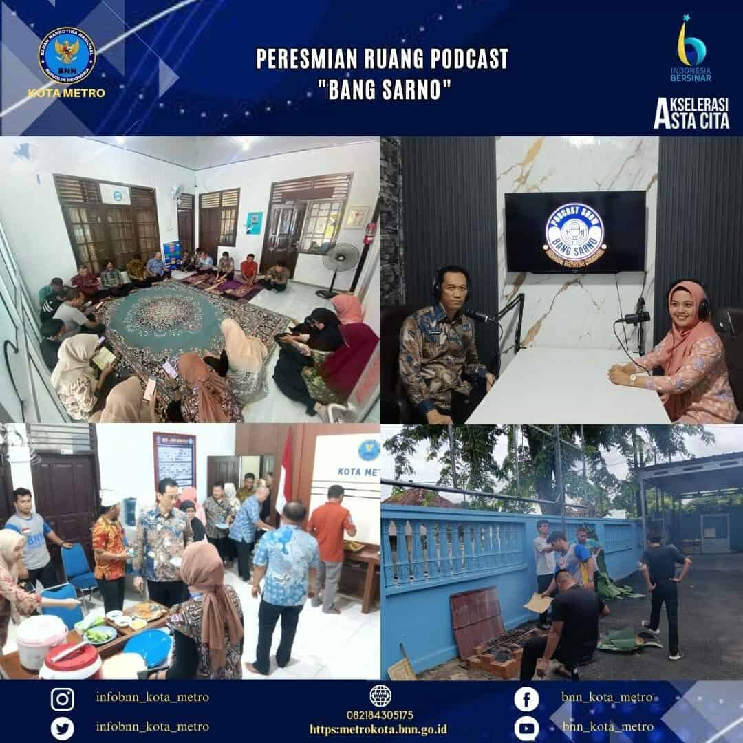 PERESMIAN PODCAST “BANG SARNO” BNN KOTA METRO Konsep Otomatis
